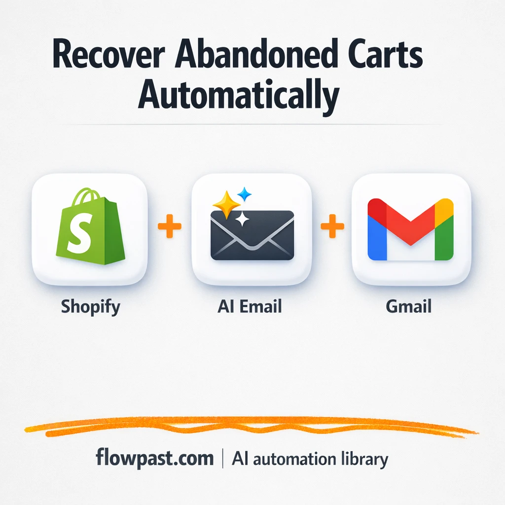 Gmail + Google Sheets for abandoned cart recovery - n8n workflow automation template