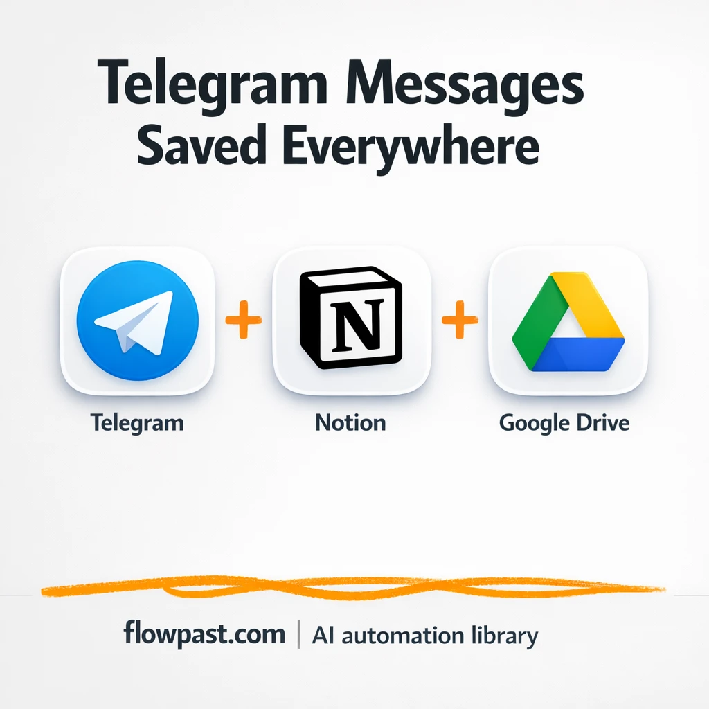 Telegram to Notion, file everything without the mess - n8n workflow automation template