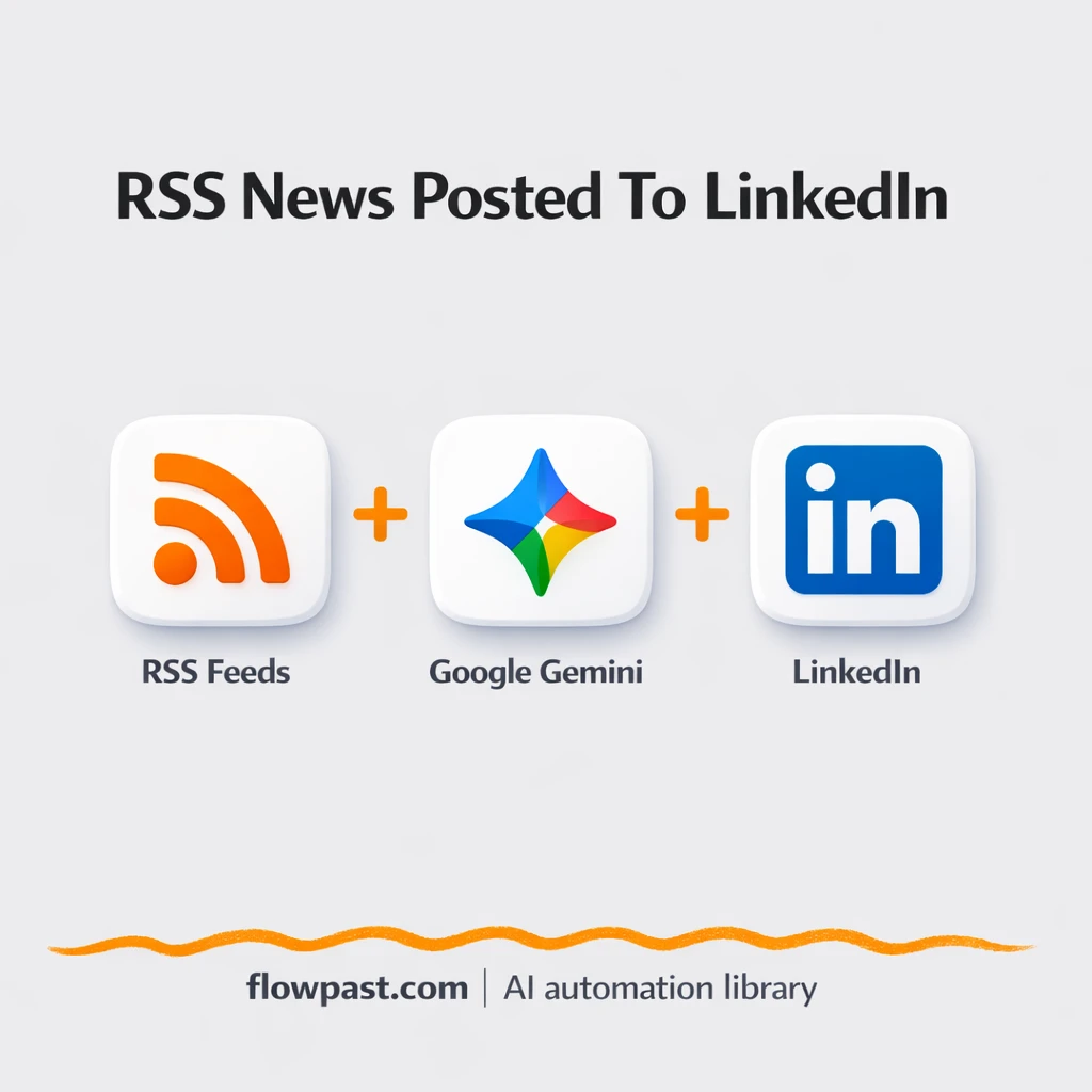 RSS to LinkedIn with Google Sheets, posts stay consistent - n8n workflow automation template