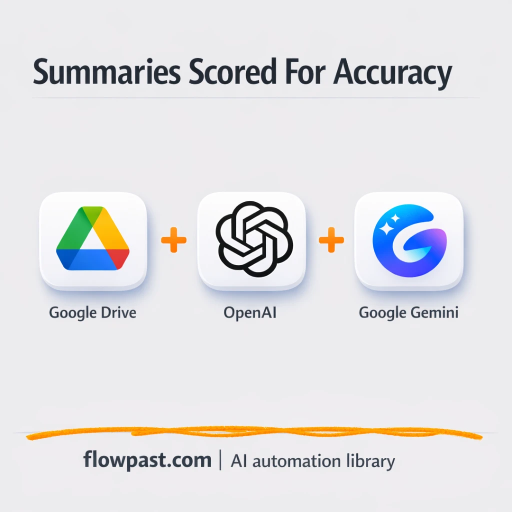 Google Drive + Gmail: catch shaky AI summaries early - n8n workflow automation template