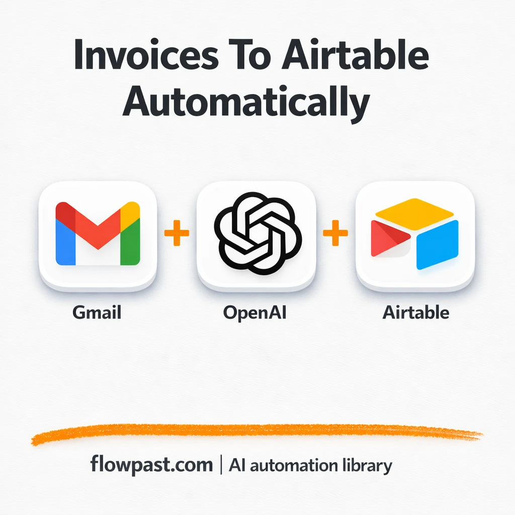 Gmail to Airtable, invoices logged and labeled - n8n workflow automation template