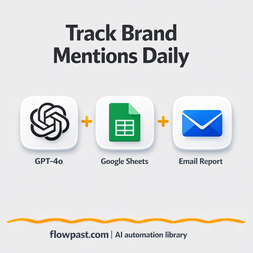 ChatGPT to Google Sheets, brand mentions tracked daily - n8n workflow automation template