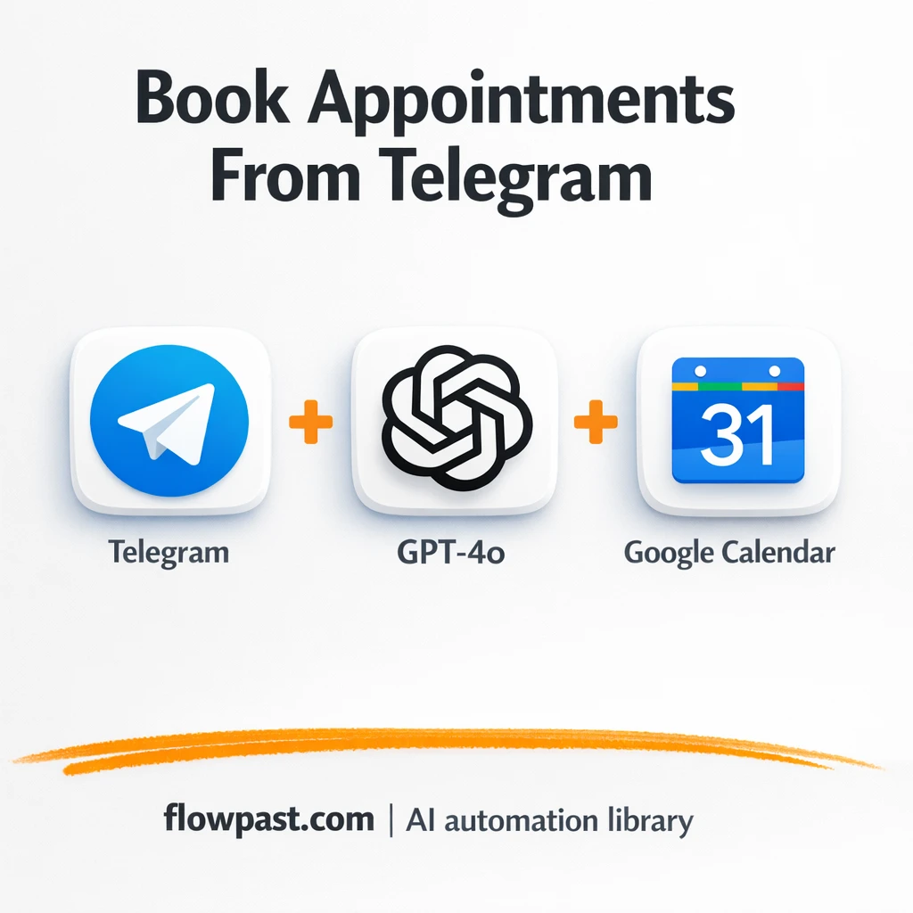 Telegram to Google Calendar, bookings handled in chat - n8n workflow automation template