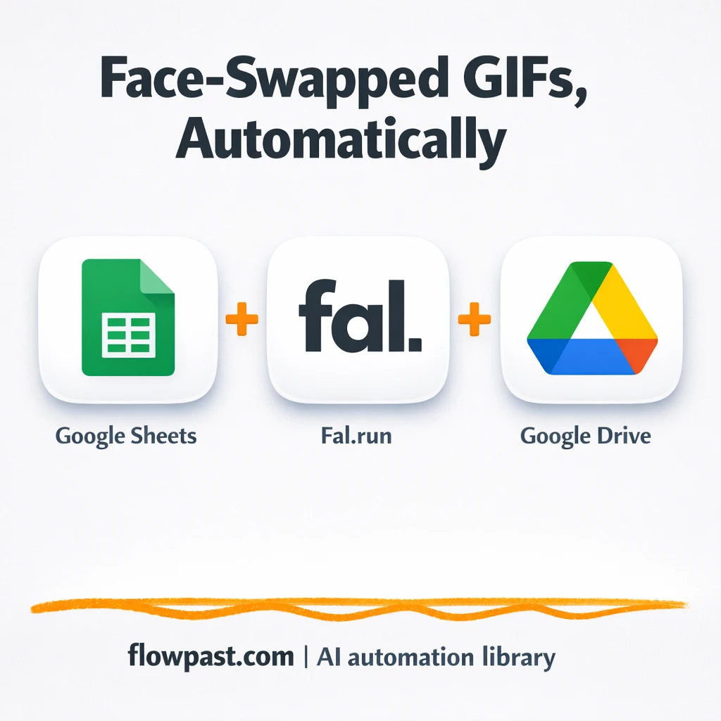 Google Sheets to Google Drive, GIF face swaps done - n8n workflow automation template