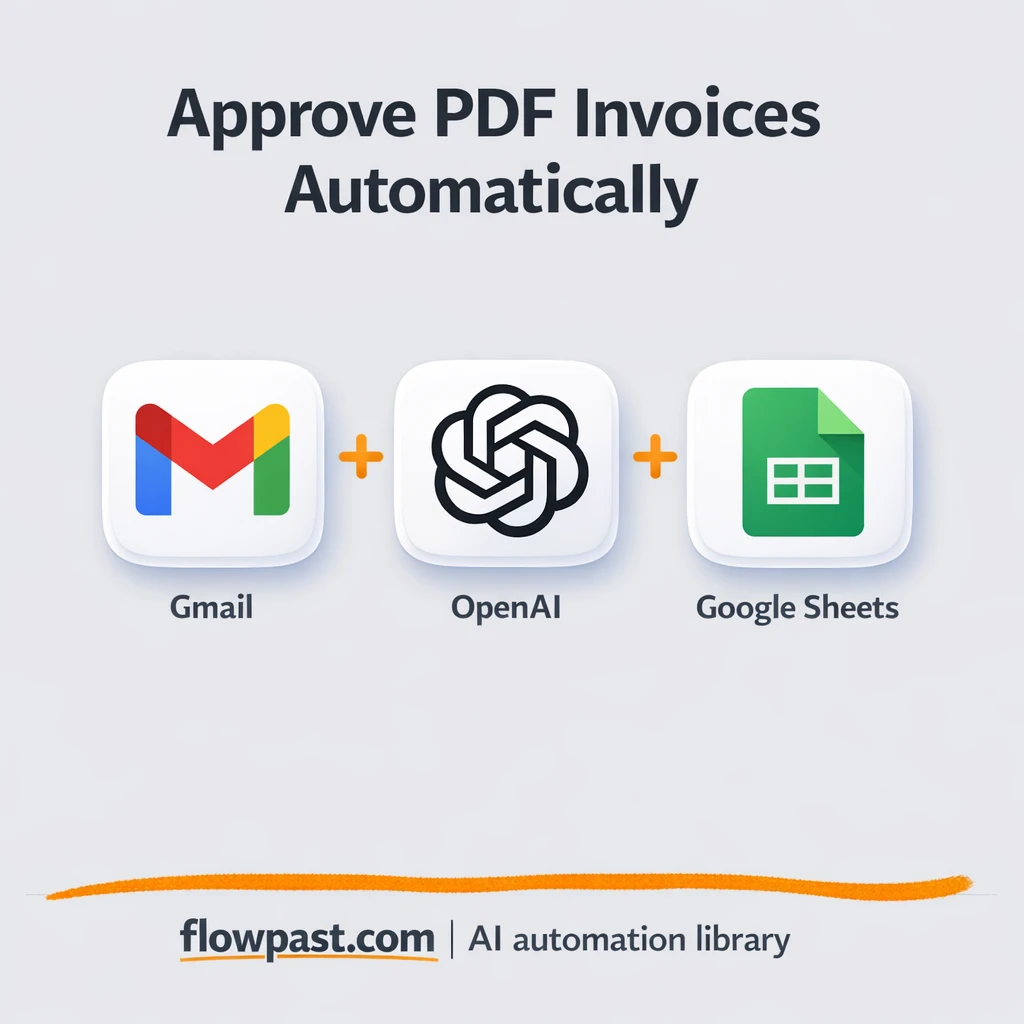 Gmail + Google Sheets: invoice approvals, logged clean - n8n workflow automation template