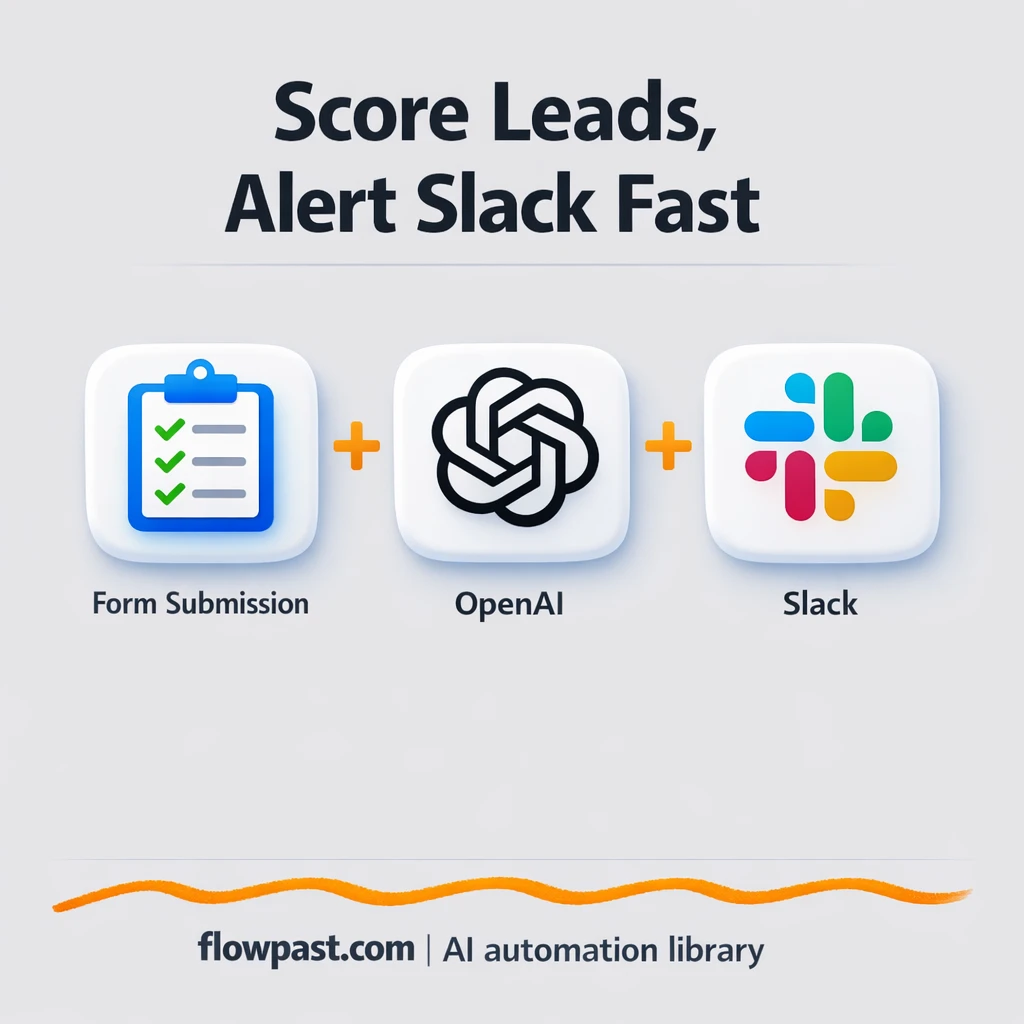 OpenAI + Slack: AI lead scoring for faster follow-up - n8n workflow automation template