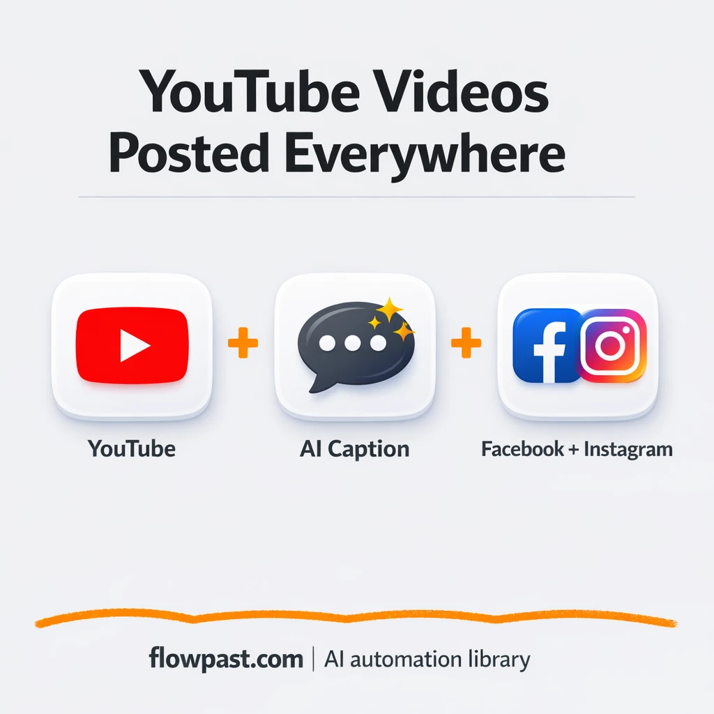 YouTube to Facebook + Instagram posts, done for you - n8n workflow automation template