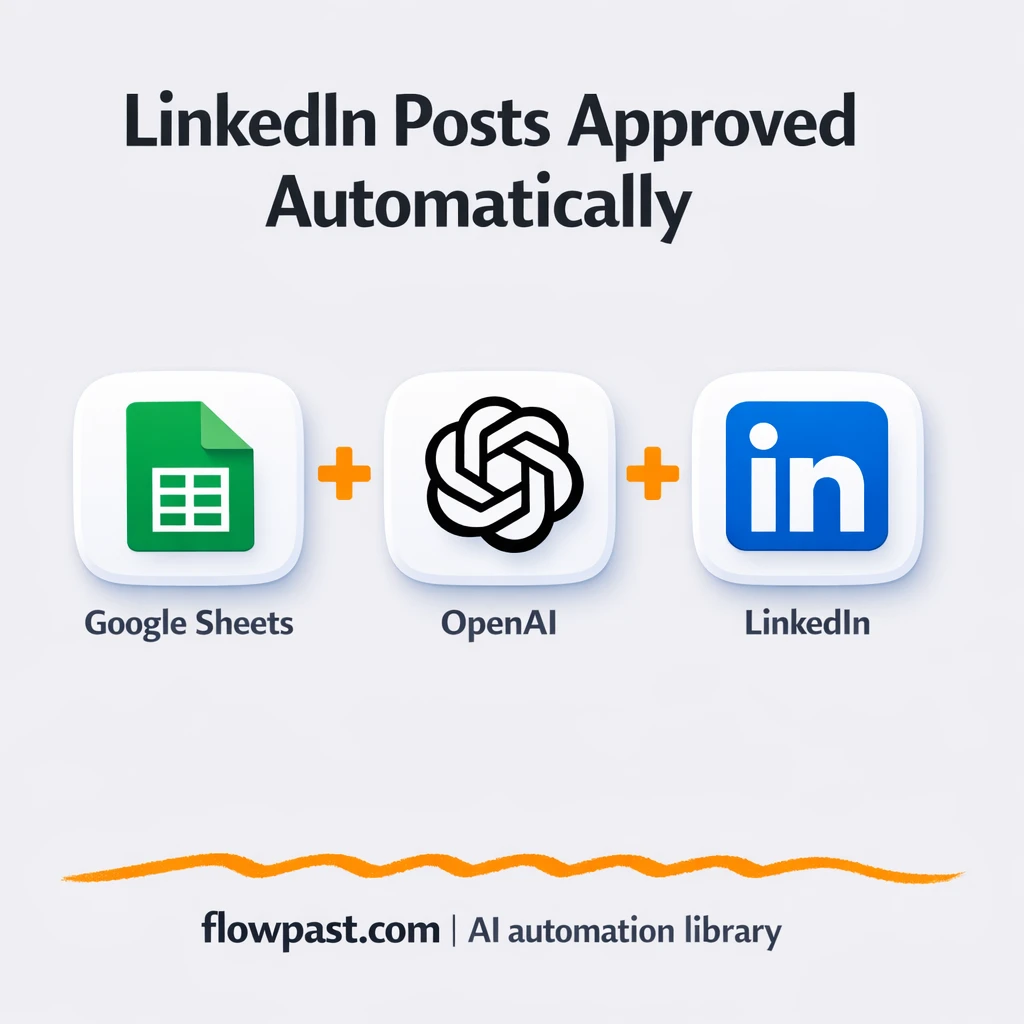 Google Sheets + Slack: approved LinkedIn posts - n8n workflow automation template