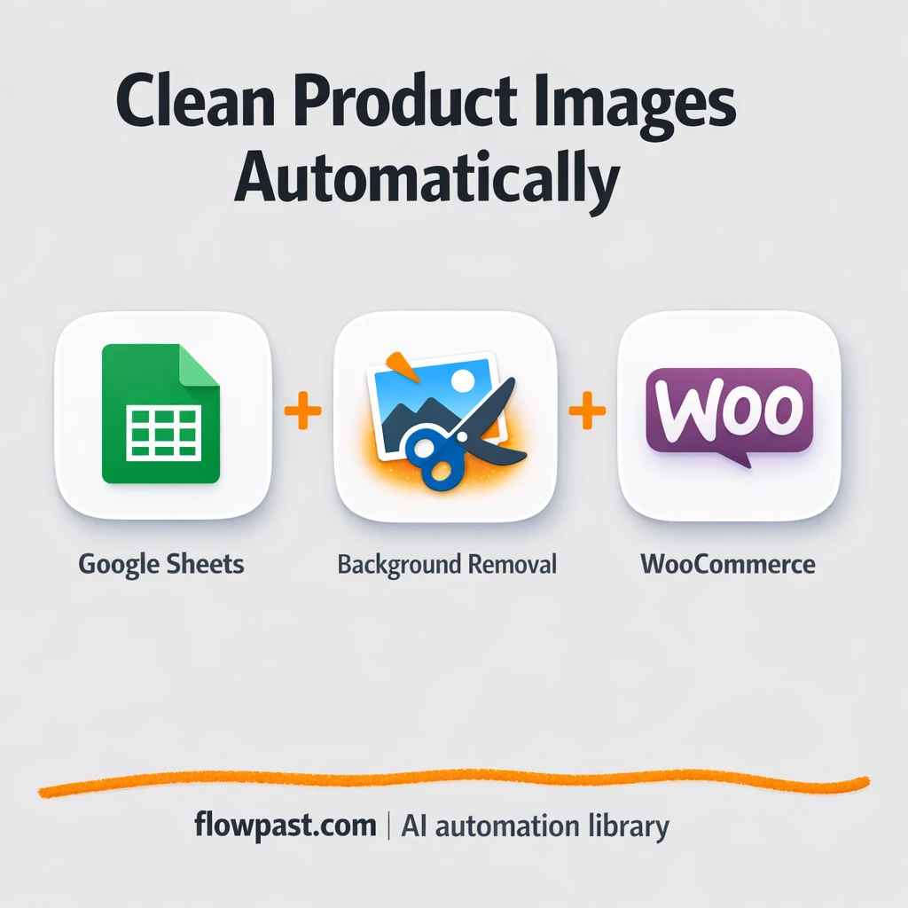 Google Sheets + WooCommerce: cleaner product photos - n8n workflow automation template