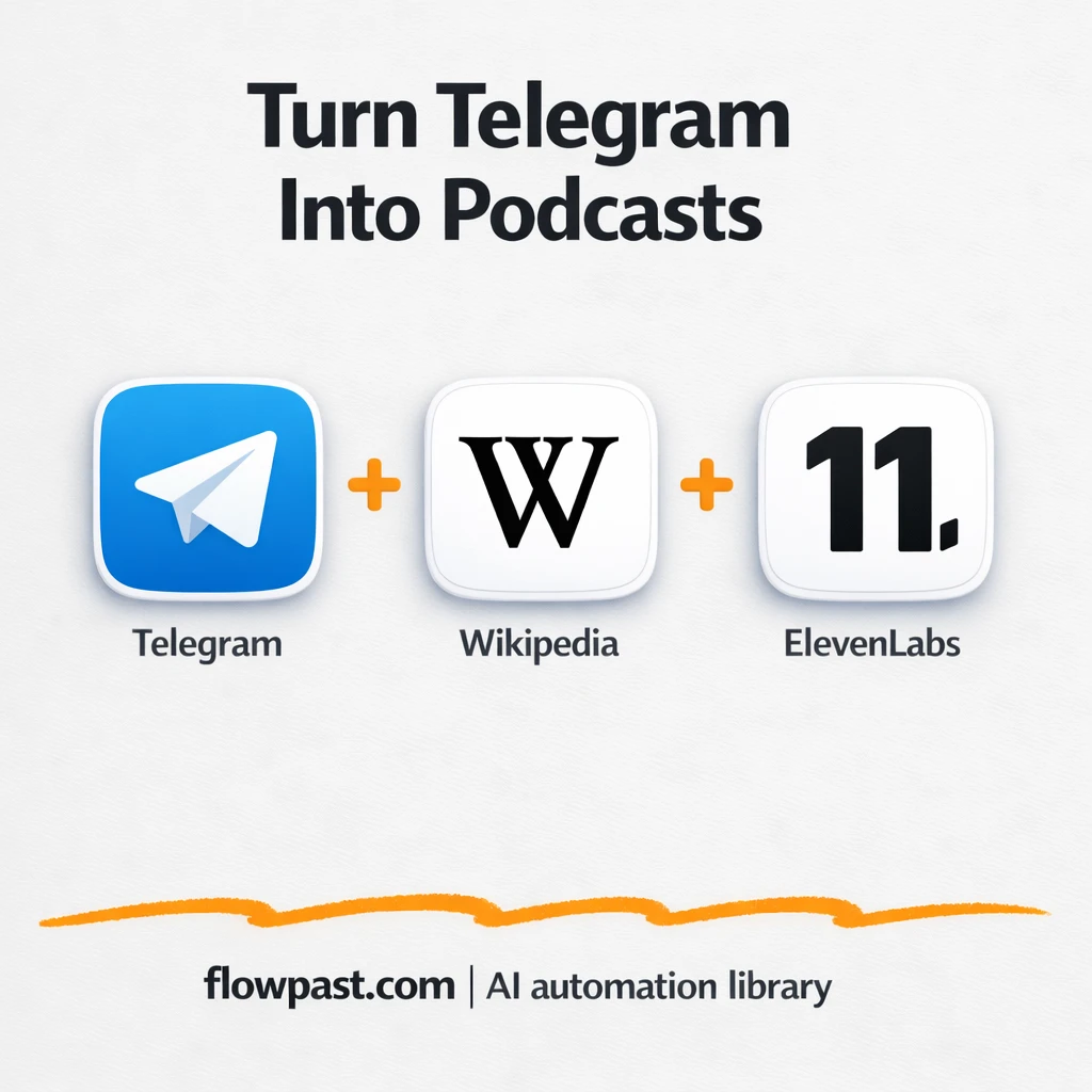 Telegram + ElevenLabs: mini podcast episodes on demand - n8n workflow automation template