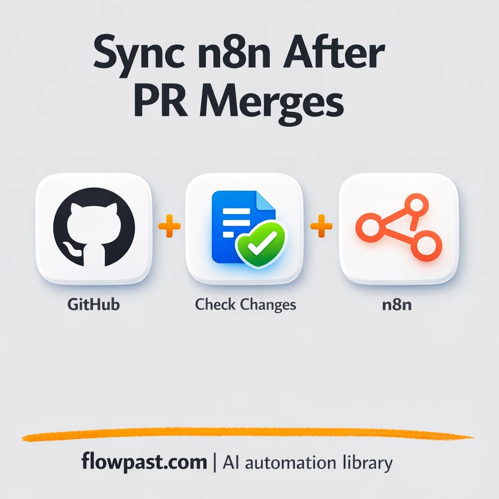 GitHub + Slack: merged PR updates go live automatically - n8n workflow automation template