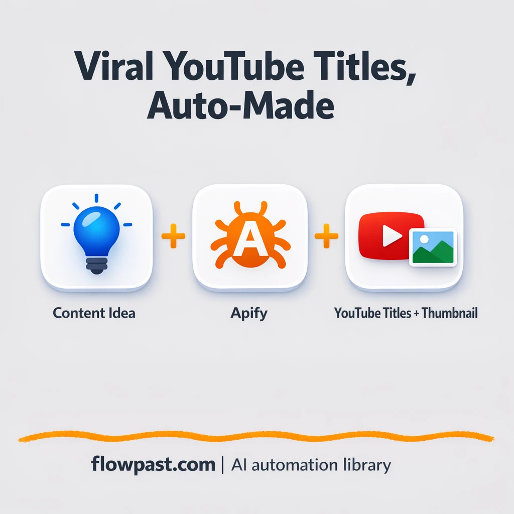 YouTube + Apify: winning titles and thumbnails fast - n8n workflow automation template