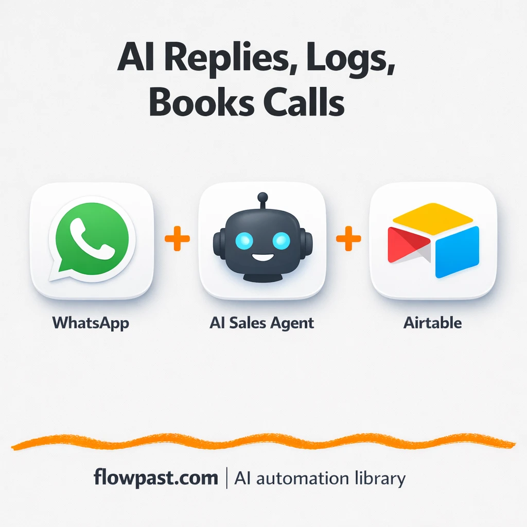 WhatsApp + Airtable, leads answered and logged - n8n workflow automation template