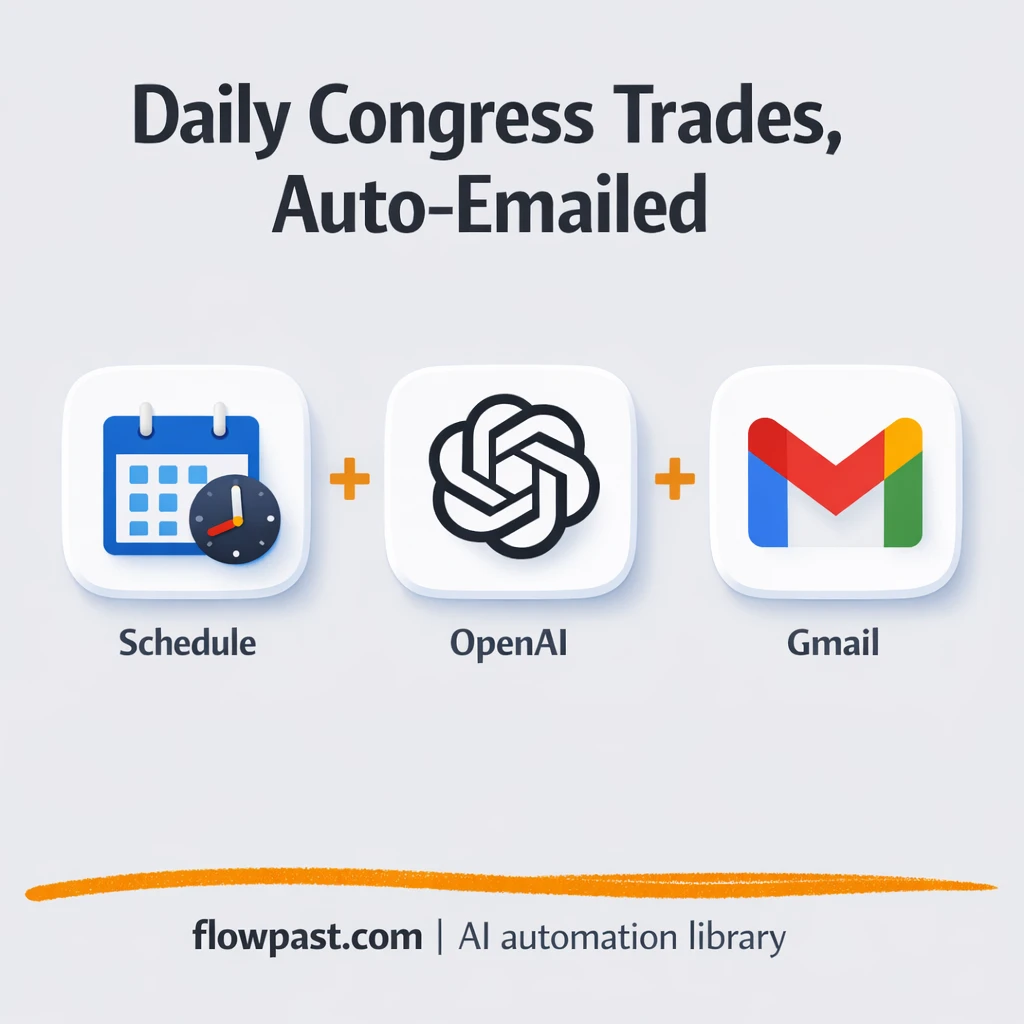 Firecrawl + Gmail: daily congress trade brief in inbox - n8n workflow automation template