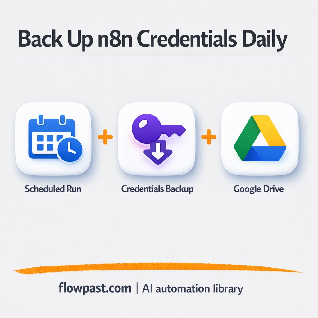Google Drive backups for credentials you can restore - n8n workflow automation template