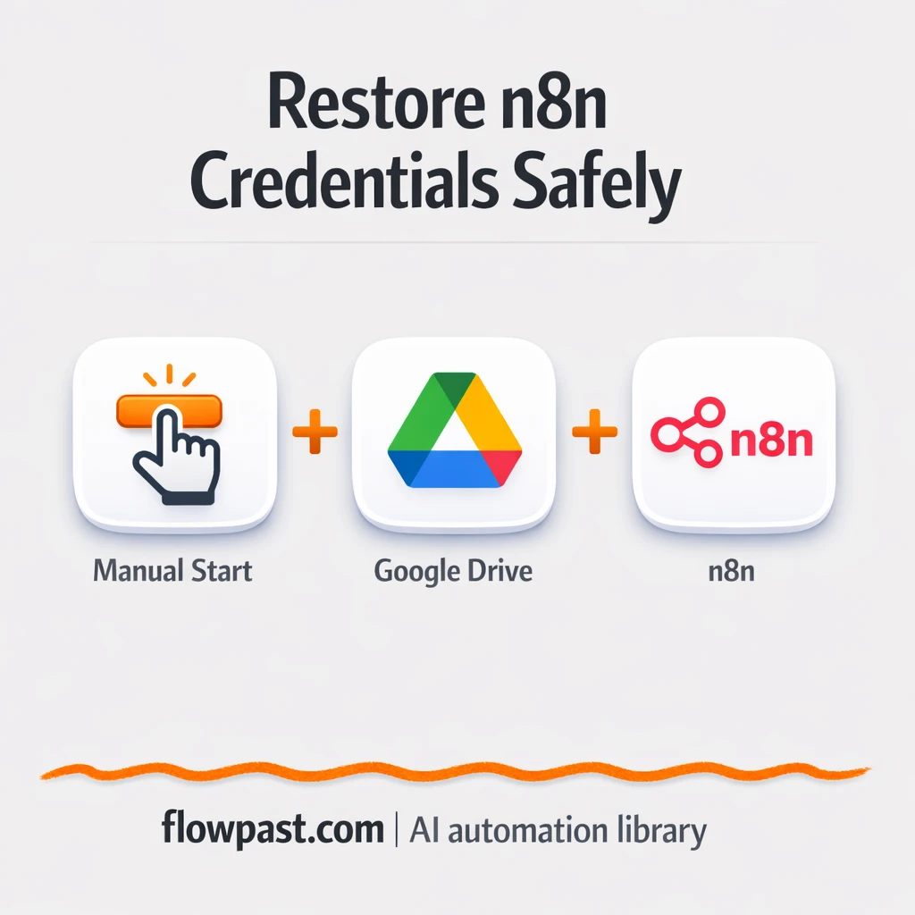 Google Drive to Slack: safer credential restores - n8n workflow automation template