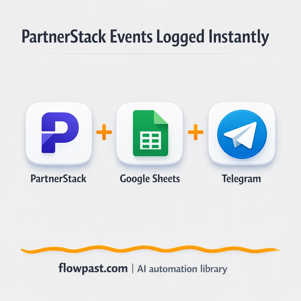PartnerStack to Google Sheets, plus Telegram alerts - n8n workflow automation template