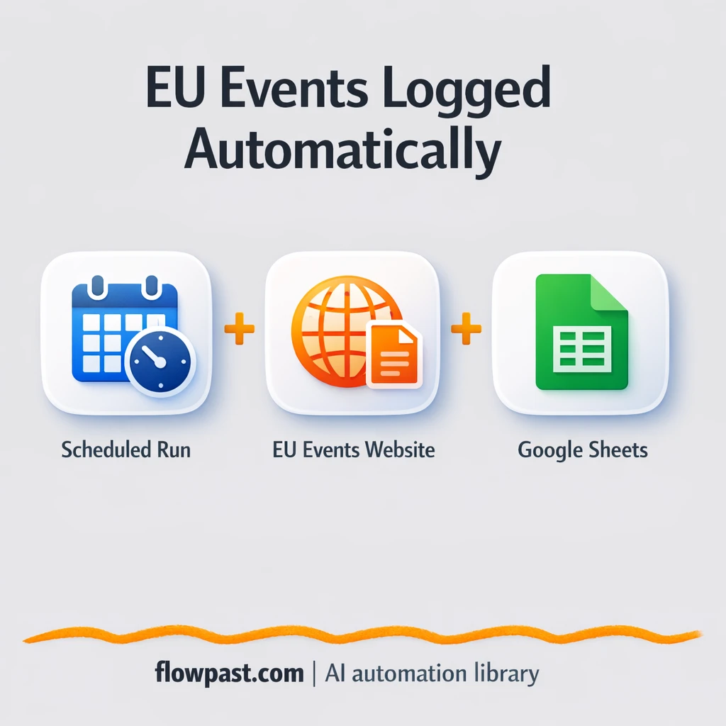 EU events to Google Sheets, always clean and current - n8n workflow automation template
