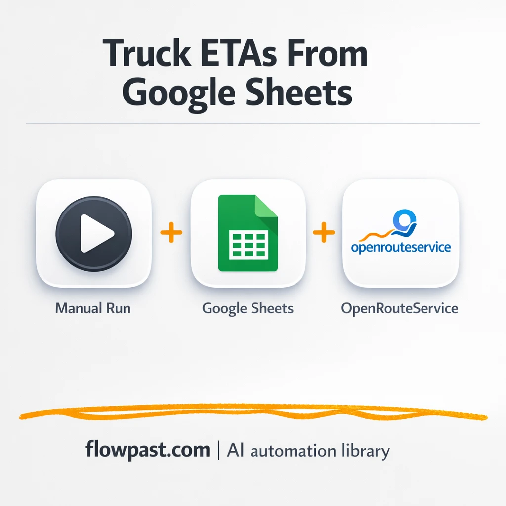 Google Sheets + OpenRouteService: route metrics ready - n8n workflow automation template