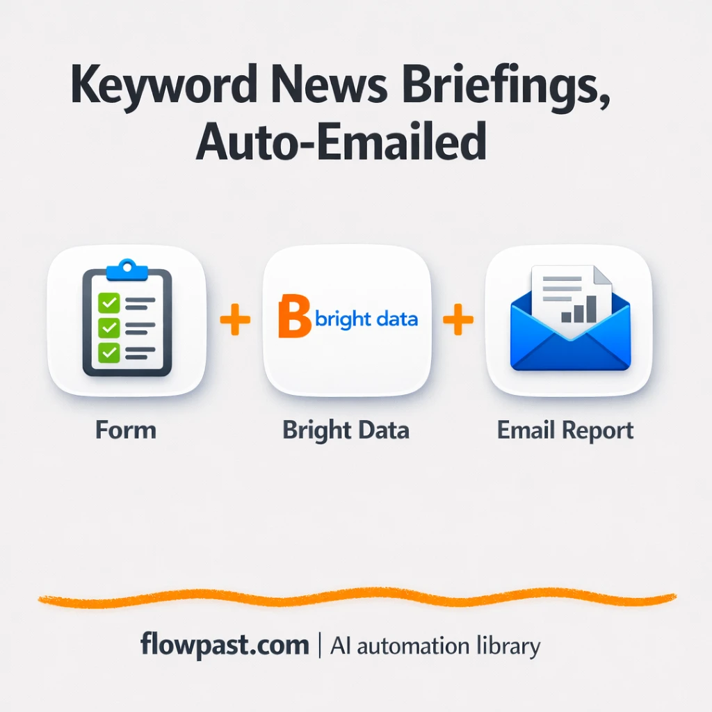 Bright Data + Email: Reuters briefings delivered daily - n8n workflow automation template