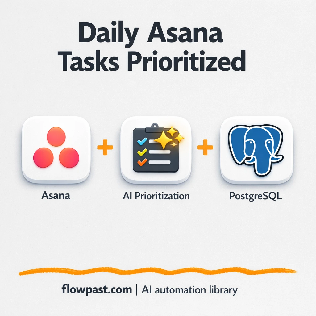 Asana + Microsoft Teams: your top task, picked - n8n workflow automation template