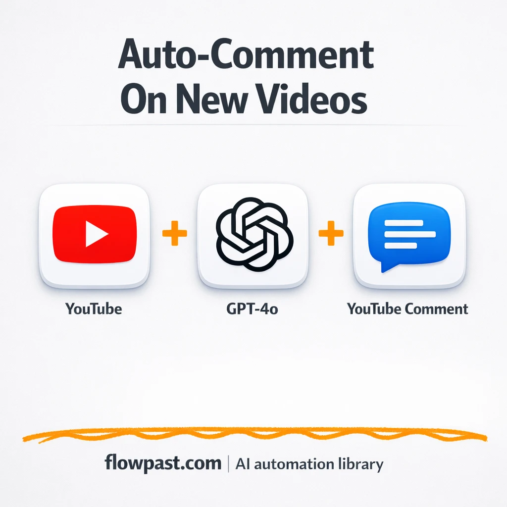 YouTube + OpenAI: on-brand comments posted for you - n8n workflow automation template