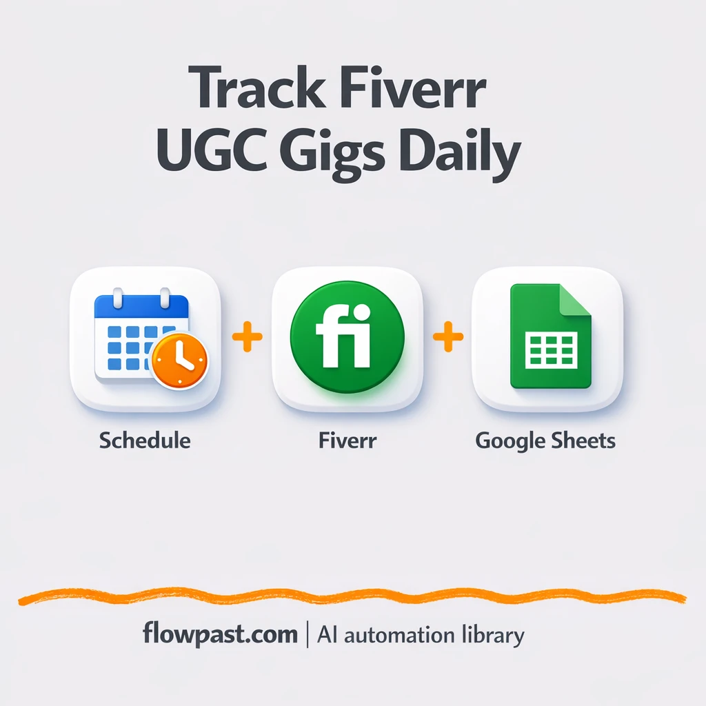 Fiverr to Google Sheets, UGC gig tracking made easy - n8n workflow automation template