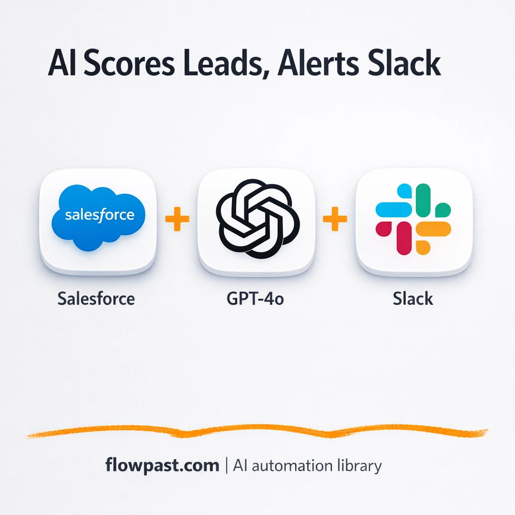 Salesforce + Slack: leads ranked, reps respond faster - n8n workflow automation template