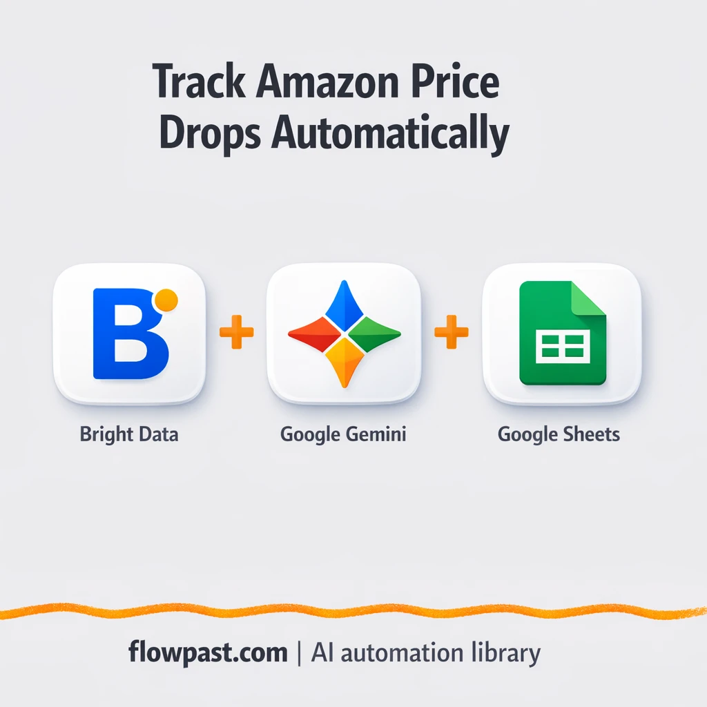 Bright Data to Google Sheets, track Amazon price drops - n8n workflow automation template