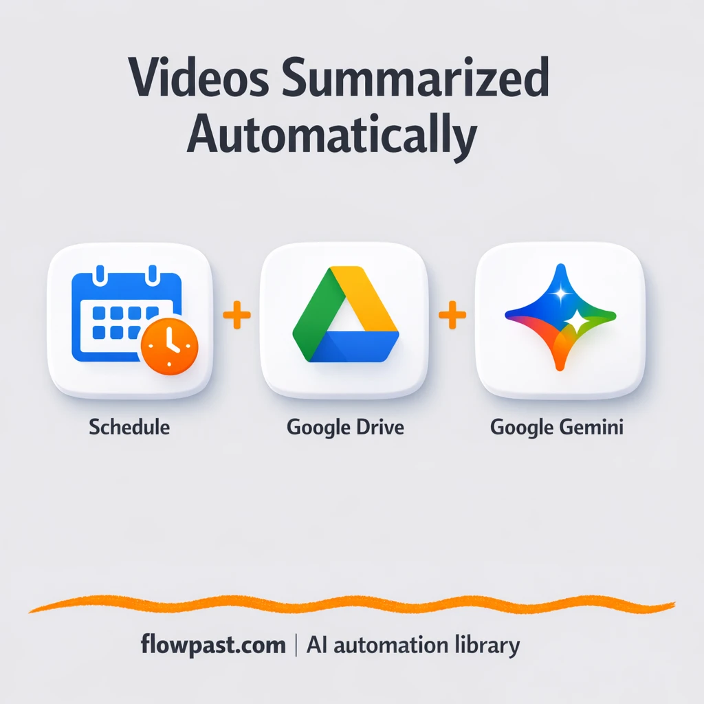 Google Drive to Gemini, instant video summaries - n8n workflow automation template