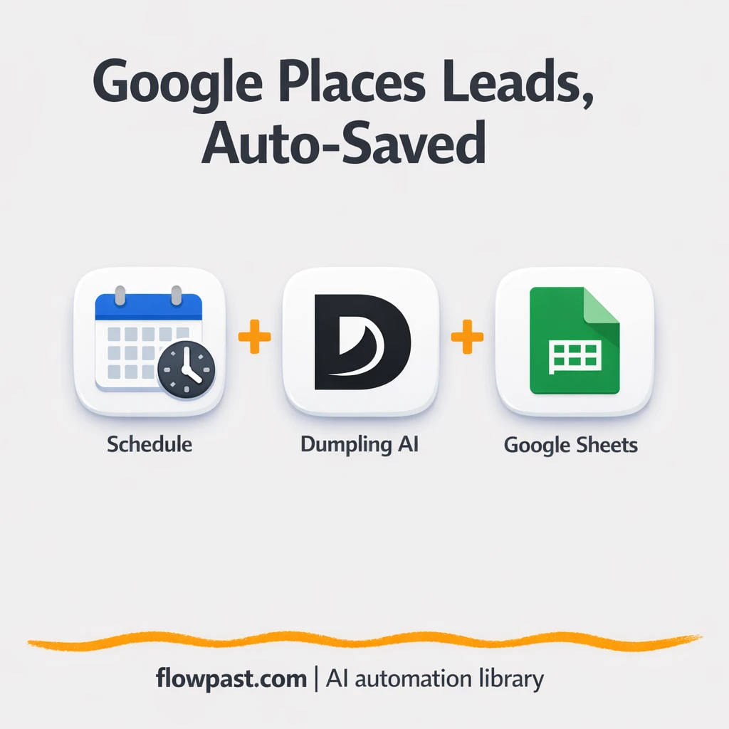 Google Sheets + Dumpling AI, local leads on tap - n8n workflow automation template