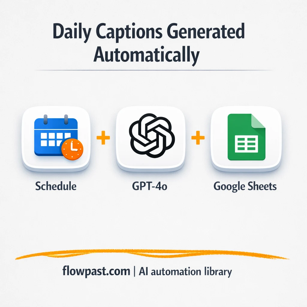 Google Sheets + GPT-4o: captions ready to post - n8n workflow automation template