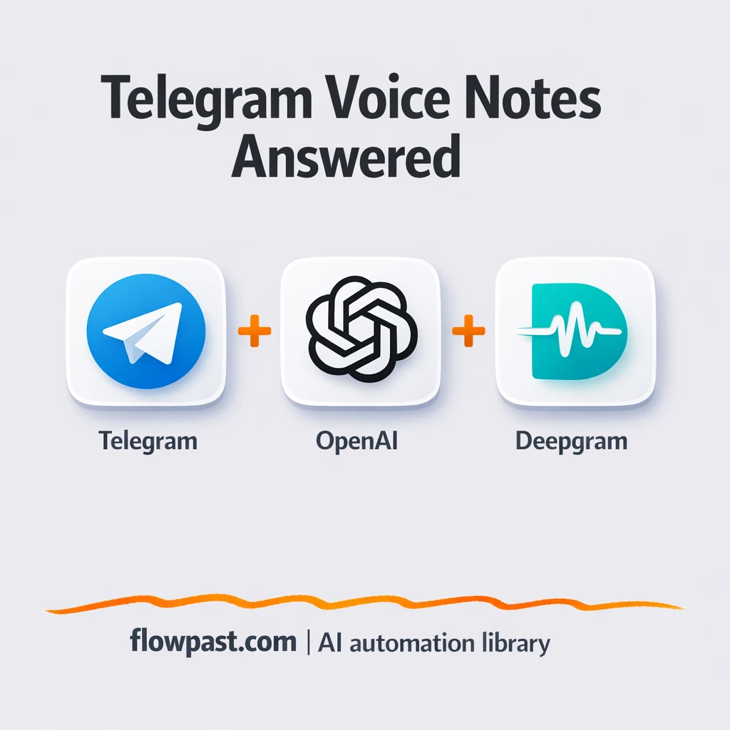 Telegram + Deepgram: voice replies for faster support - n8n workflow automation template