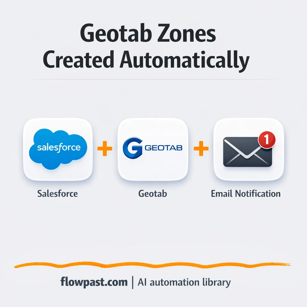 Salesforce + Geotab: geofences created for every job - n8n workflow automation template
