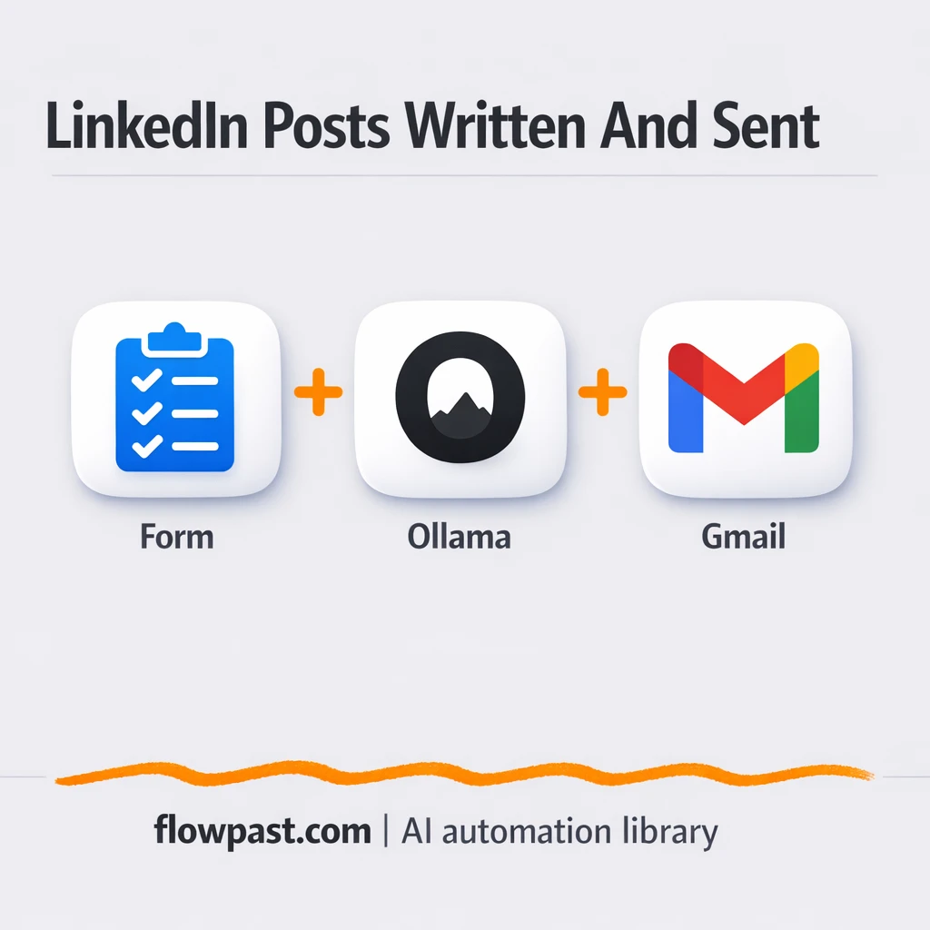 Gmail to LinkedIn, ready to post drafts with images - n8n workflow automation template