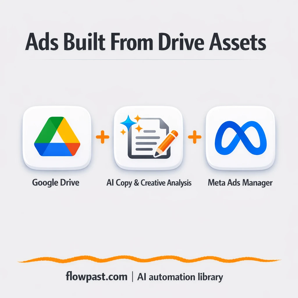 Google Drive to Meta Ads Manager, launch ads faster - n8n workflow automation template