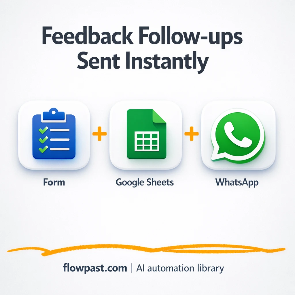 Google Sheets + WhatsApp follow-ups for every feedback - n8n workflow automation template