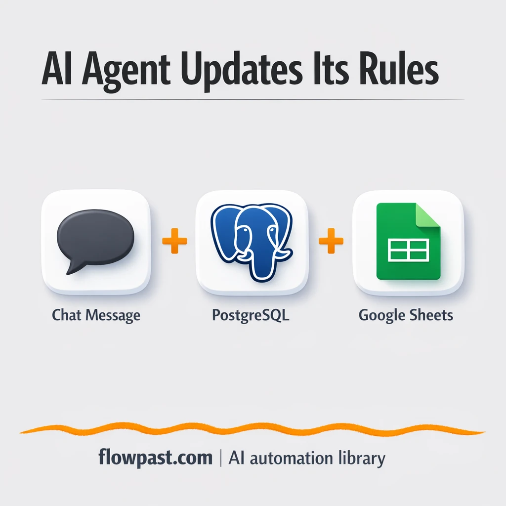 Postgres + Google Sheets: AI agent rules that stick - n8n workflow automation template