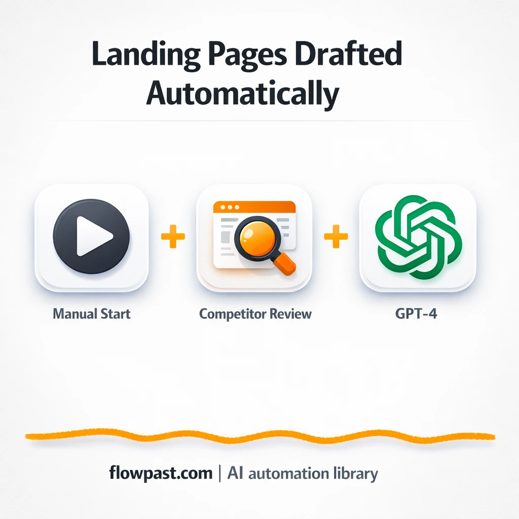 OpenAI + Google Docs, landing page outlines fast - n8n workflow automation template
