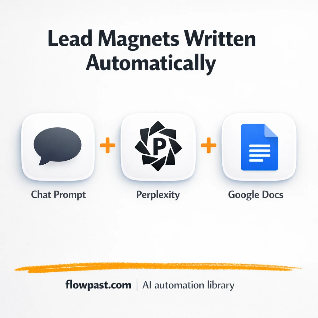 Perplexity to Google Docs, lead magnets ready to share - n8n workflow automation template