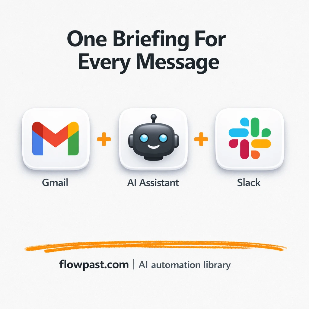 Gmail + Slack: one daily briefing, zero morning triage - n8n workflow automation template