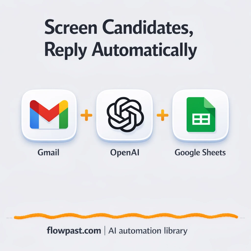 Gmail + Google Sheets, faster candidate screening - n8n workflow automation template