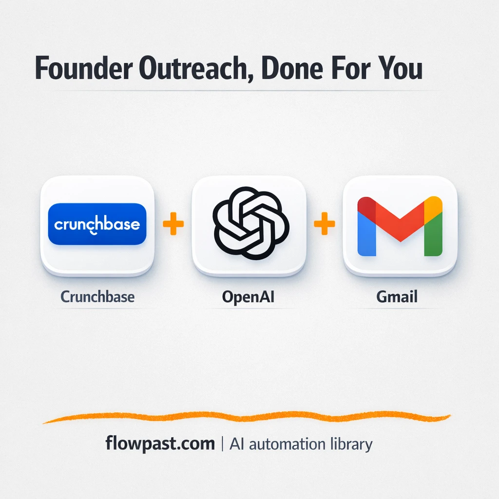 Crunchbase to Gmail, founder research you can act on - n8n workflow automation template