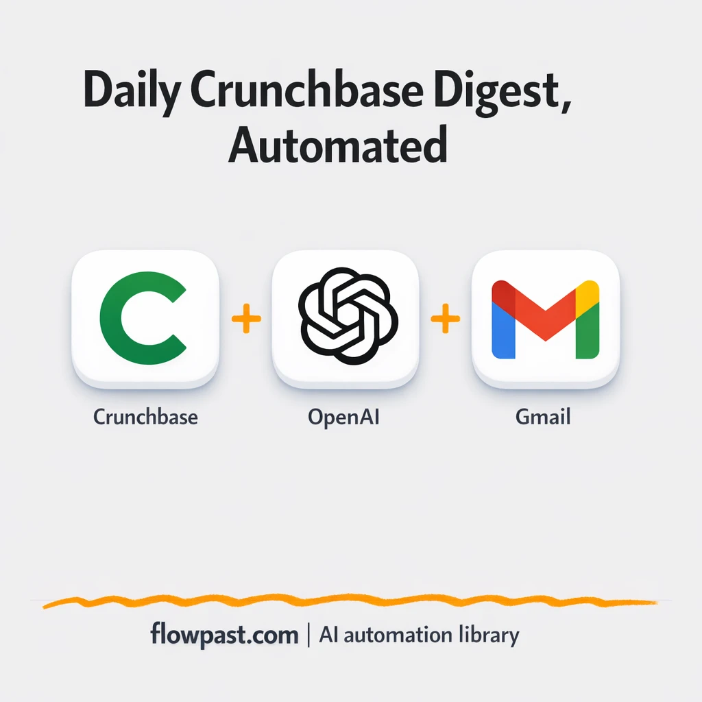 Crunchbase + Gmail: daily startup digest, simplified - n8n workflow automation template
