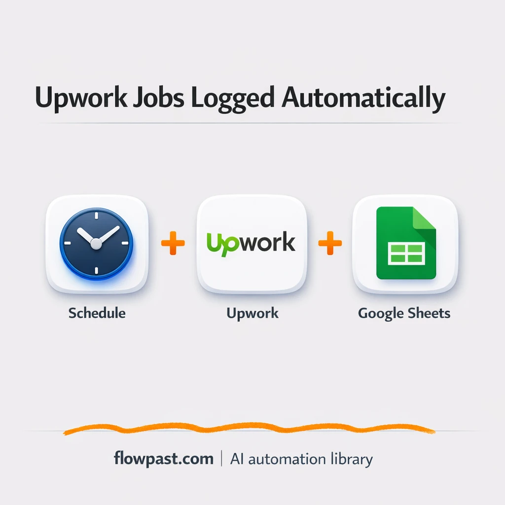 Upwork to Google Sheets, new job leads in one place - n8n workflow automation template