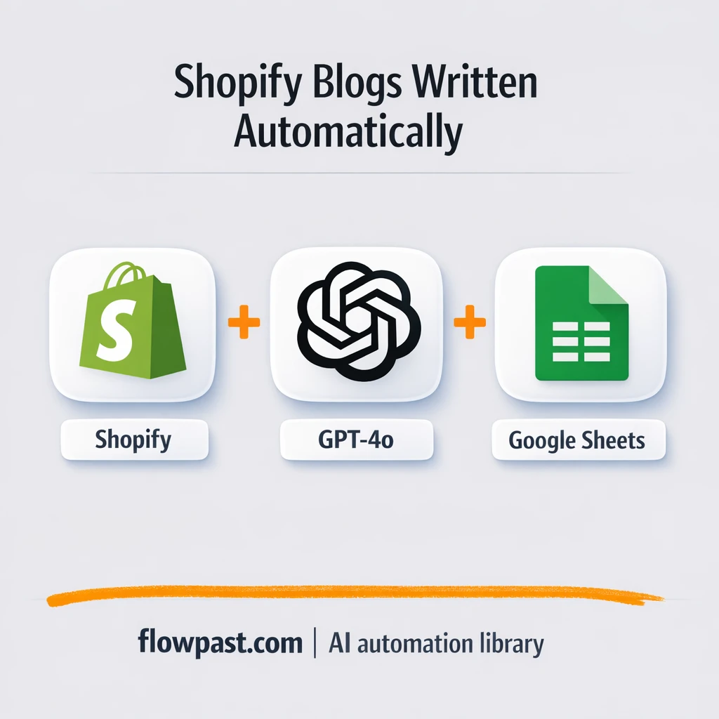 Shopify + Google Sheets: product blogs published fast - n8n workflow automation template