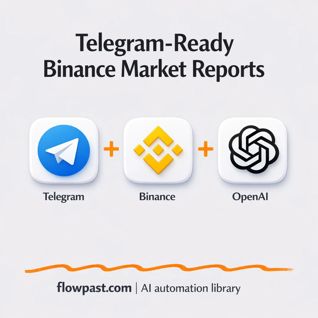 Binance to Telegram, clean trading updates on demand - n8n workflow automation template