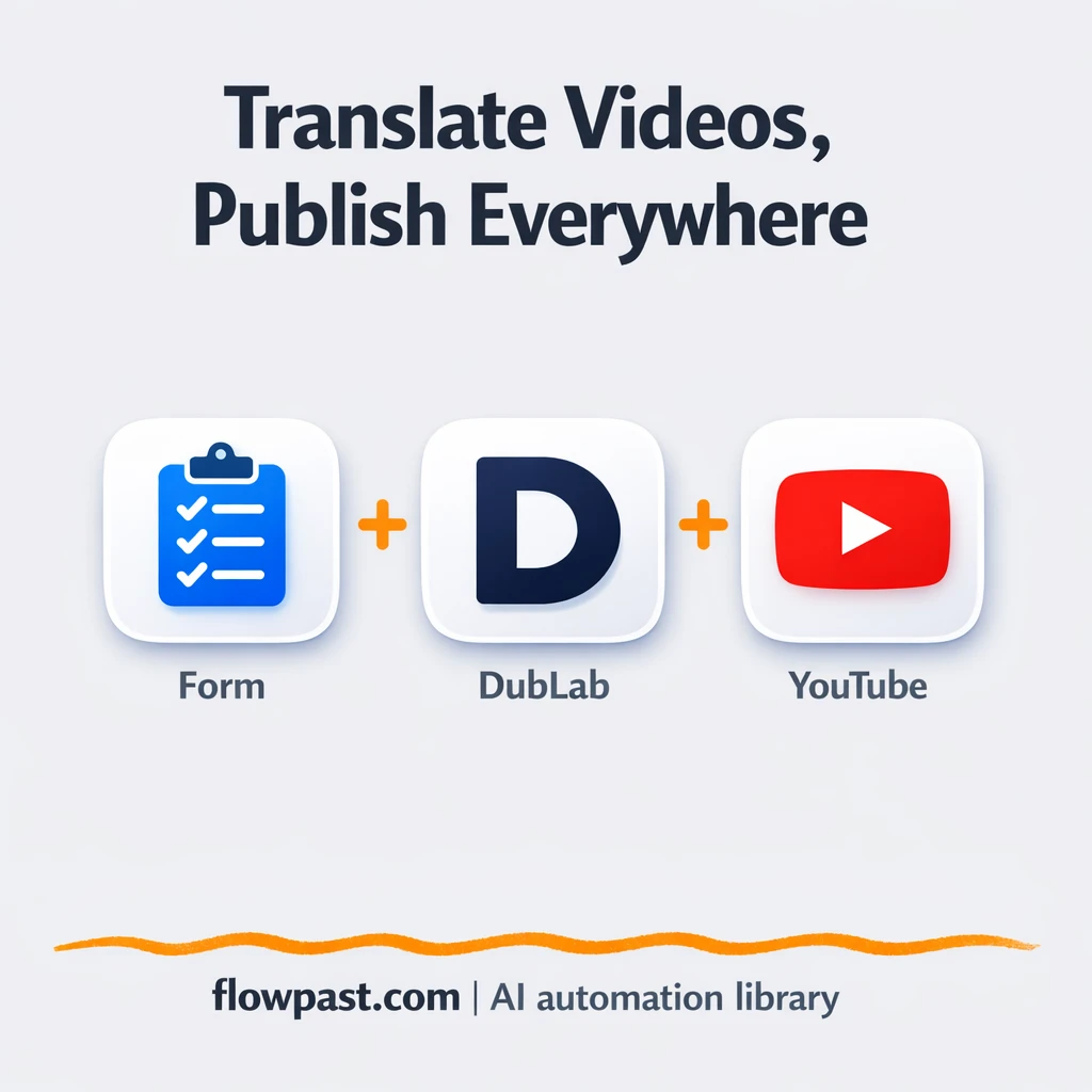 DubLab to YouTube, multilingual videos published fast - n8n workflow automation template