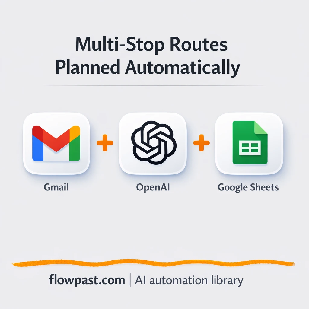 Gmail to Google Sheets, pickup routes confirmed fast - n8n workflow automation template
