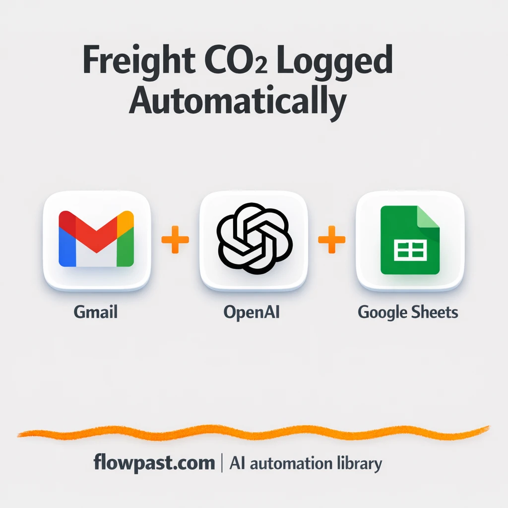 Gmail to Google Sheets, shipment CO2 logged clean - n8n workflow automation template